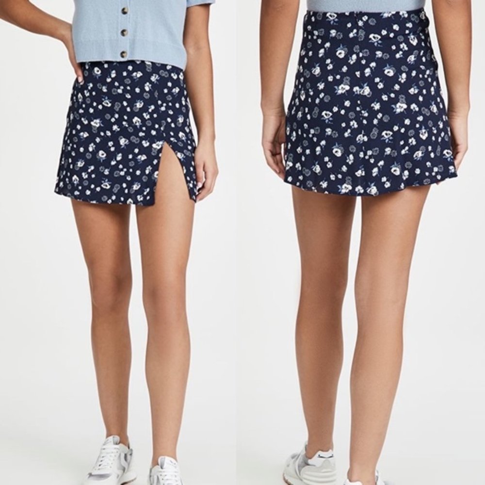 Reformation Margot Mini Skirt, Solange, 0